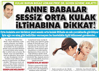 ANNE BABALAR SESSİZ ORTA KULAK İLTİHABINA DİKKAT